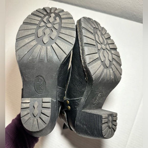 Bølo Women’s Black Leather Ring Harness Block Heel Ankle Boots Y2k Goth Size 8 - Picture 7 of 13